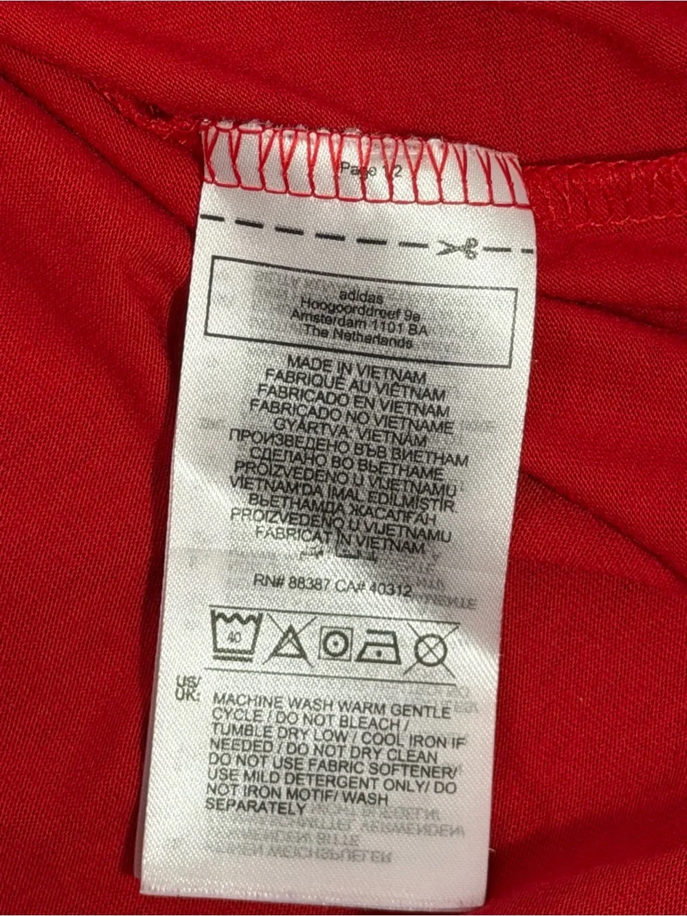 adidas Men’s Red Short Sleeve Athletic Tee